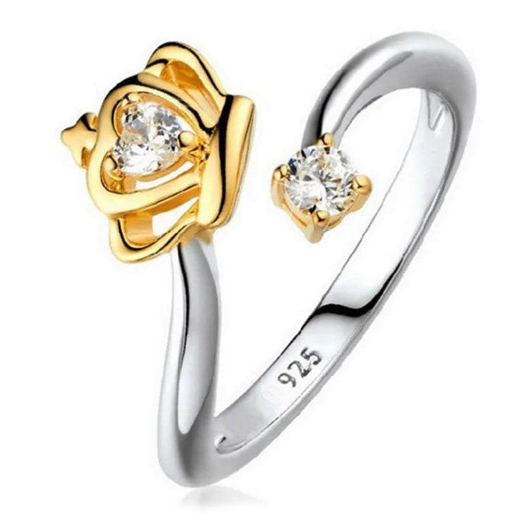 925 Sterling Silver Heart Zircon Ring – Elegant Women’s Gift Jewelry