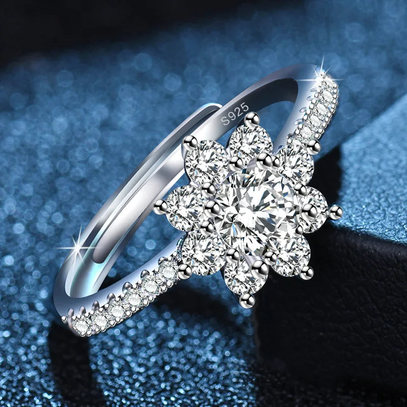 925 Sterling Silver Heart Zircon Ring – Elegant Women’s Gift Jewelry