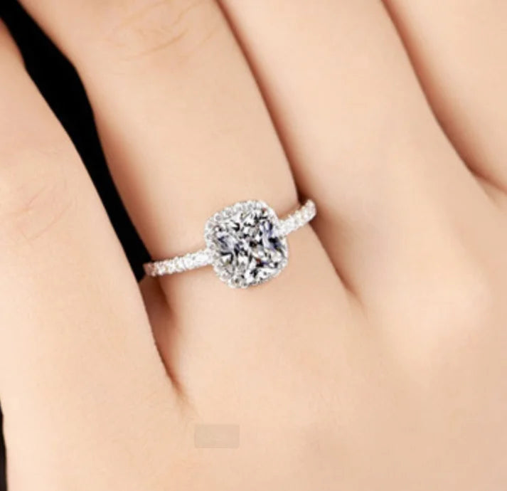 925 Sterling Silver Heart Zircon Ring – Elegant Women’s Gift Jewelry