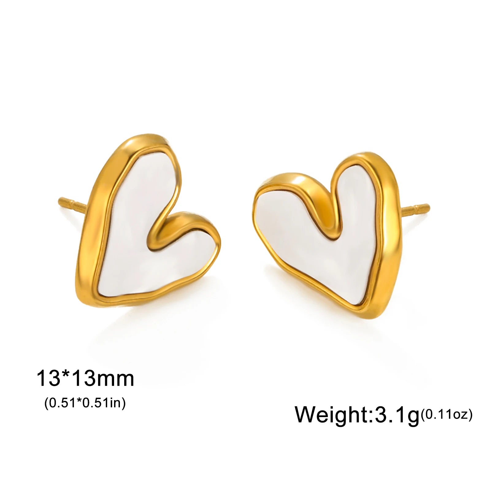 Lucktune Heart Stud Earrings Women Stainless Steel aros mujer Love Cutout Piercing Earrings Trend 2025 Kpop Jewelry Gift New